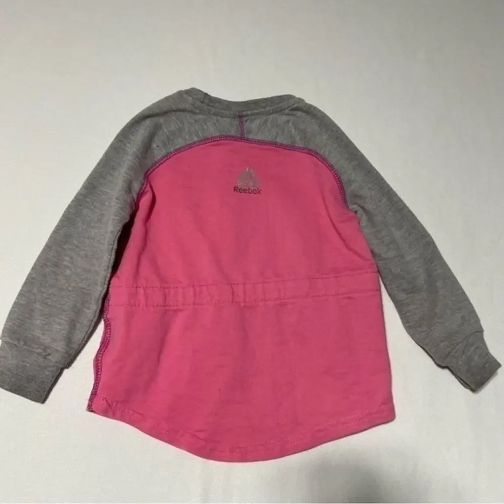 Reebok Pink Sweatshirt Top Girls Size 2T long sleeve
